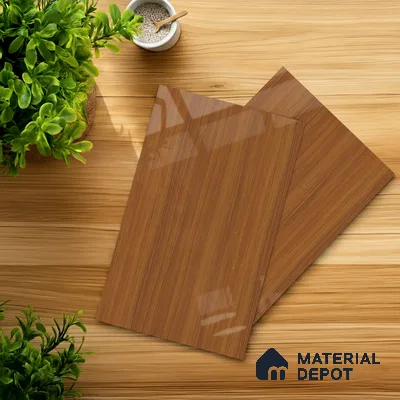 Wooden Look LM 21558 Terracotta Chery 8ft x 4ft Texture Finish Decorative Laminate - 1 mm | Suitable for TV Unit, Wardrobe, Kitchen Cabinets
