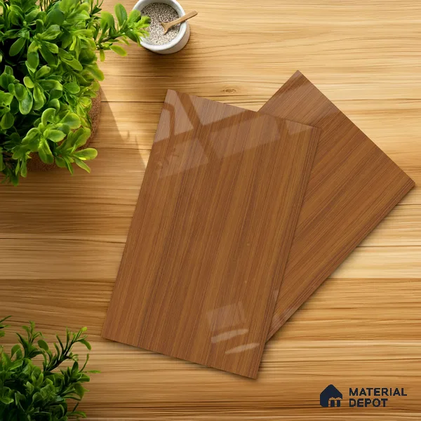 Wooden Look LM 21558 Terracotta Chery 8ft x 4ft Texture Finish Decorative Laminate - 1 mm | Suitable for TV Unit, Wardrobe, Kitchen Cabinets