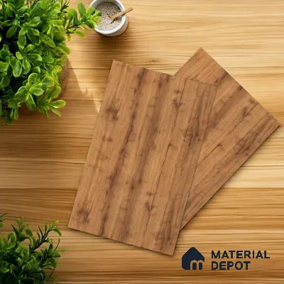 Wooden Look LM 21580 Natural Teak 8ft x 4ft Texture Finish Decorative Laminate - 1 mm | Suitable for TV Unit, Wardrobe, Kitchen Cabinets