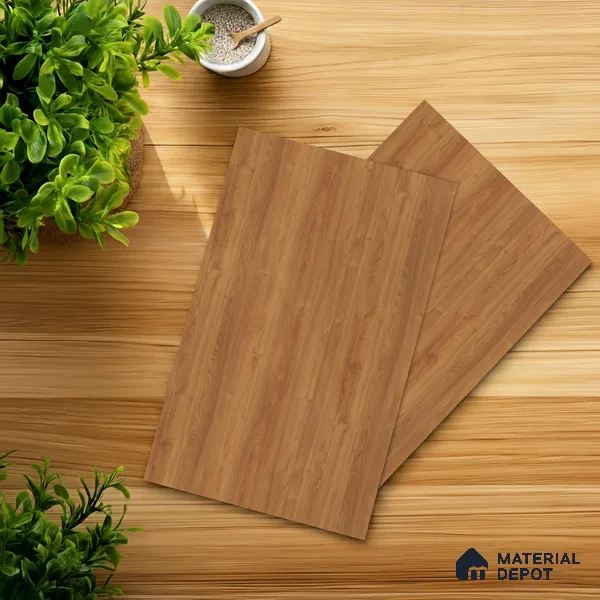 Wooden Look LM 21581 Glowing Oak 8ft x 4ft Texture Finish Decorative Laminate - 1 mm | Suitable for TV Unit, Wardrobe, Kitchen Cabinets