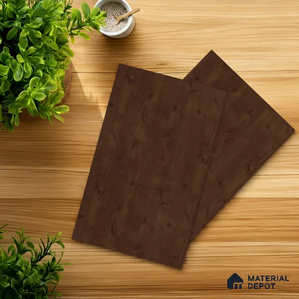 Wooden Look LM 21591 Deep Mahogany 8ft x 4ft Texture Finish Decorative Laminate - 1 mm | Suitable for TV Unit, Wardrobe, Kitchen Cabinets