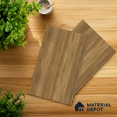 Wooden Look LM 21603 Soft Teak 8ft x 4ft Suede Finish Decorative Laminate - 1 mm | Suitable for TV Unit, Wardrobe, Kitchen Cabinets