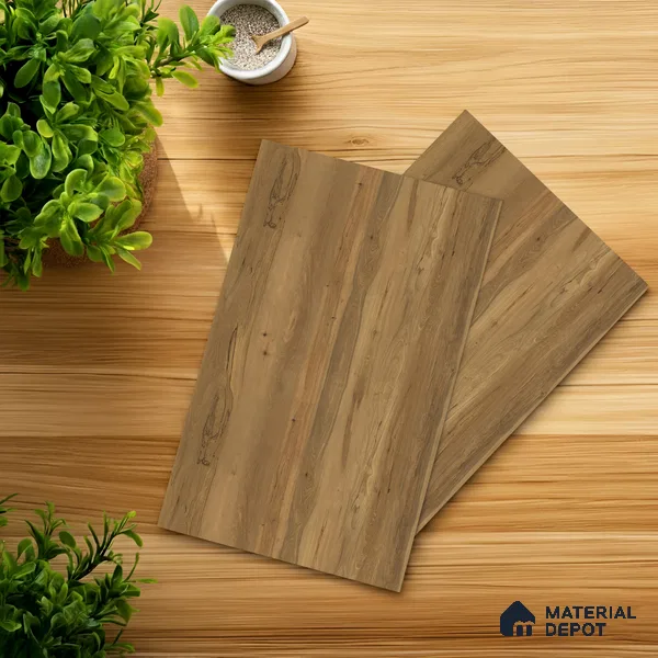 Wooden Look LM 21603 Soft Teak 8ft x 4ft Suede Finish Decorative Laminate - 1 mm | Suitable for TV Unit, Wardrobe, Kitchen Cabinets