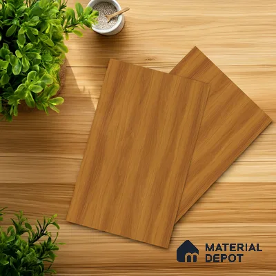 Wooden Look LM 21608 Toasted Hazelnut 8ft x 4ft Suede Finish Decorative Laminate - 1 mm | Suitable for TV Unit, Wardrobe, Kitchen Cabinets