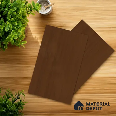 Wooden Look LM 21614 Rich Mahogany 8ft x 4ft Suede Finish Decorative Laminate - 1 mm | Suitable for TV Unit, Wardrobe, Kitchen Cabinets