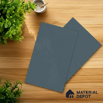 Fluted Solid Color Look LM 21626 Corsican Blue 8ft x 4ft Texture Finish Decorative Laminate - 1 mm | Suitable for TV Unit, Wardrobe, Kitchen Cabinets
