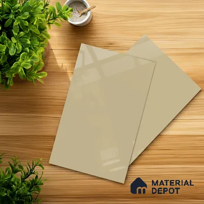 GA 4002 8 ft x 4 ft High Gloss Finish 6H Antiscratch Acrylic Laminate - 1.5 mm | Suitable for Living Room, Kitchen, Office | Matching Edgeband Code EB 4002