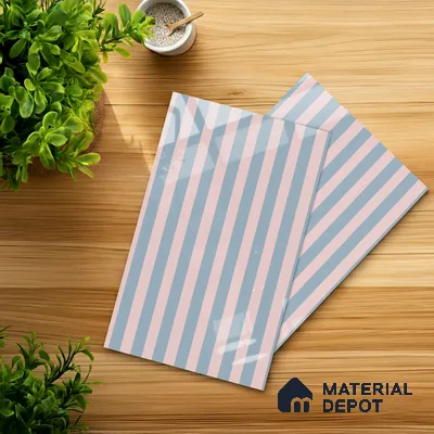 GA 4112 8 ft x 4 ft Stripe Matte Finish 6H Antiscratch Acrylic Laminate - 1.5 mm | Suitable for Living Room, Kitchen, Office