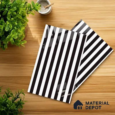 GA 4128 8 ft x 4 ft Stripe Matte Finish 6H Antiscratch Acrylic Laminate - 1.5 mm | Suitable for Living Room, Kitchen, Office