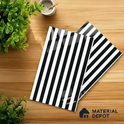GA 4129 8 ft x 4 ft Stripe Matte Finish 6H Antiscratch Acrylic Laminate - 1.5 mm | Suitable for Living Room, Kitchen, Office