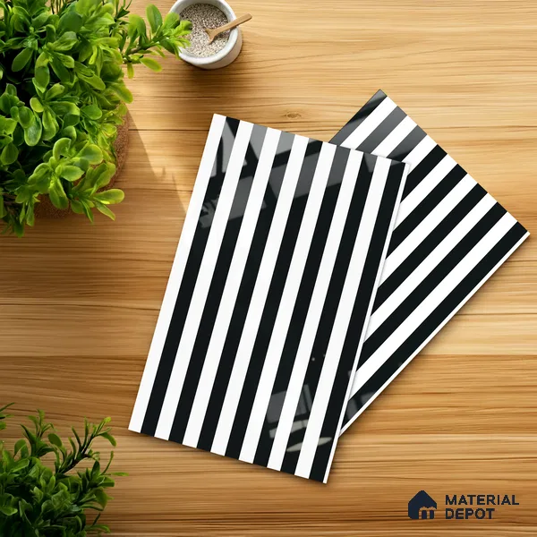GA 4129 8 ft x 4 ft Stripe Matte Finish 6H Antiscratch Acrylic Laminate - 1.5 mm | Suitable for Living Room, Kitchen, Office