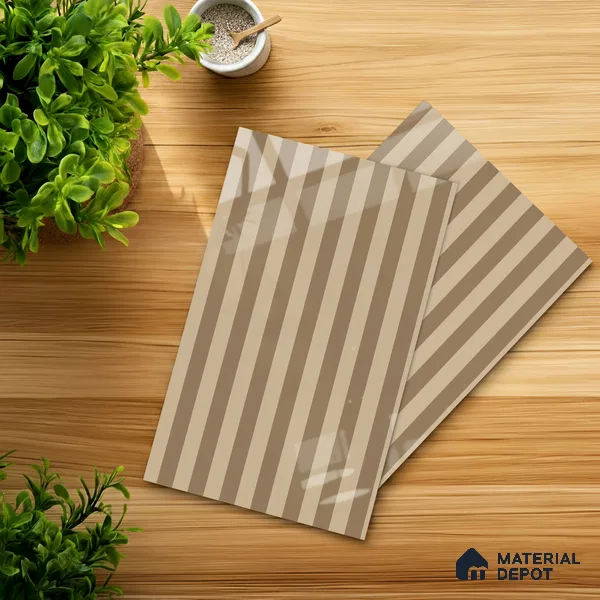GA 4143 8 ft x 4 ft Stripe Matte Finish 6H Antiscratch Acrylic Laminate - 1.5 mm | Suitable for Living Room, Kitchen, Office