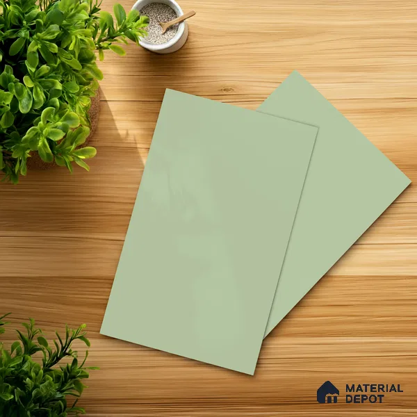 Pale Sage Green Solid Colors Look LM 21805 8 ft x 4 ft Matte Finish 6H Anti Scratch Acrylic Laminate - 1.5 mm | Suitable for Living Room, Kitchen, Office