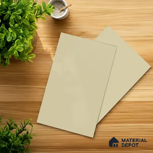 Light Cream Solid Colors Look LM 21814 8 ft x 4 ft Matte Finish 6H Anti Scratch Acrylic Laminate - 1.5 mm | Suitable for Living Room, Kitchen, Office