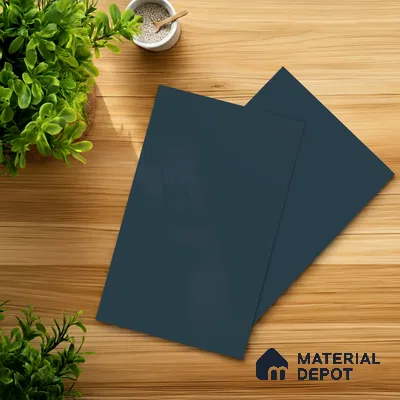 Slate Blue Solid Colors Look LM 21819 8 ft x 4 ft Matte Finish 6H Anti Scratch Acrylic Laminate - 1.5 mm | Suitable for Living Room, Kitchen, Office
