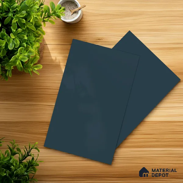 Slate Blue Solid Colors Look LM 21819 8 ft x 4 ft Matte Finish 6H Anti Scratch Acrylic Laminate - 1.5 mm | Suitable for Living Room, Kitchen, Office