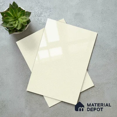 White Sparkle Look LM 23251 Soft Snow 8 ft x 4 ft High Gloss Finish 6H Anti Scratch Acrylic Laminate - 1.5 mm | Suitable for Kitchen Cabinet, TV Unit, Wardrobe