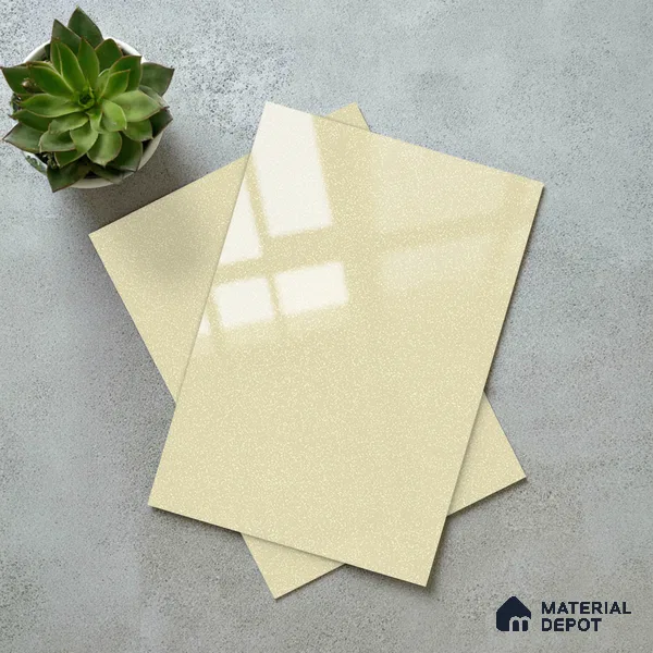 Beige Sparkle Look LM 23254 Harmony 8 ft x 4 ft High Gloss Finish 6H Anti Scratch Acrylic Laminate - 1.5 mm | Suitable for Kitchen Cabinet, TV Unit, Wardrobe