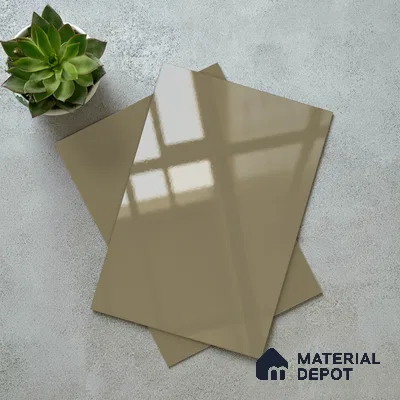 Eggshell Grey Solid Colors Look LM 23263 Eggshell 8 ft x 4 ft High Gloss Finish 6H Anti Scratch Acrylic Laminate - 1.5 mm | Suitable for Living Room, Kitchen, Office