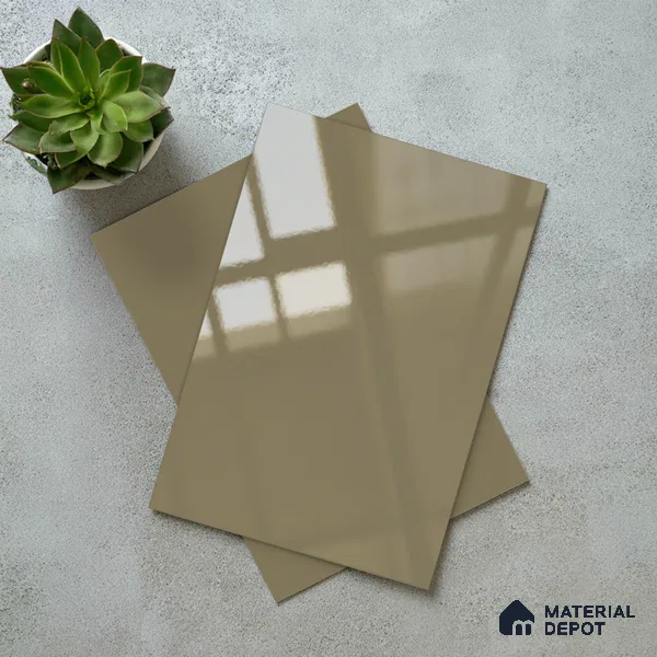 Eggshell Grey Solid Colors Look LM 23263 Eggshell 8 ft x 4 ft High Gloss Finish 6H Anti Scratch Acrylic Laminate - 1.5 mm | Suitable for Living Room, Kitchen, Office
