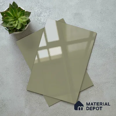 Iced Silver Grey Solid Colors Look LM 23272 Iced Iced Silver Grey 8 ft x 4 ft High Gloss Finish 6H Anti Scratch Acrylic Laminate - 1.5 mm | Suitable for Living Room, Kitchen, Office