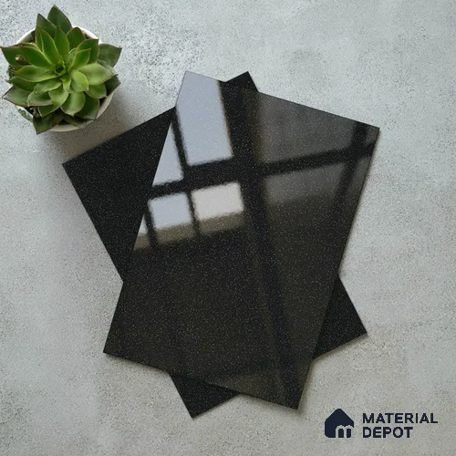Grey Sparkle Look LM 23297 Charcoal Chalk 8 ft x 4 ft High Gloss Finish 6H Anti Scratch Acrylic Laminate - 1.5 mm | Suitable for Kitchen Cabinet, TV Unit, Wardrobe