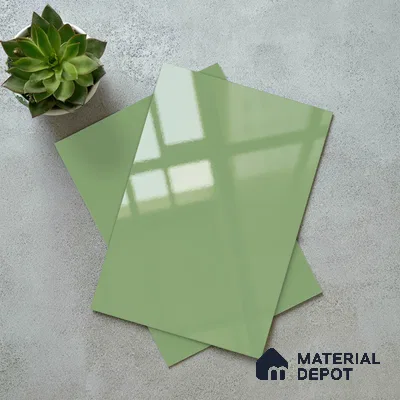 Mint Green Solid Colors Look LM 23302 Mint Essence 8 ft x 4 ft High Gloss Finish 6H Anti Scratch Acrylic Laminate - 1.5 mm | Suitable for Living Room, Kitchen, Office