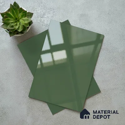 Valley Mist Green Solid Colors Look LM 23307 Valley Mist 8 ft x 4 ft High Gloss Finish 6H Anti Scratch Acrylic Laminate - 1.5 mm | Suitable for Living Room, Kitchen, Office