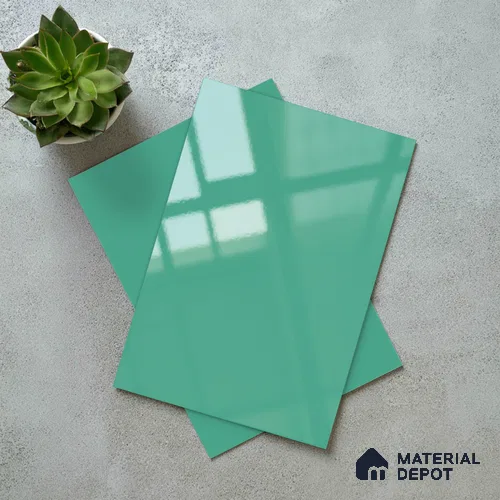 Crystal Teal Blue Solid Colors Look LM 23309 Crystal River 8 ft x 4 ft High Gloss Finish 6H Anti Scratch Acrylic Laminate - 1.5 mm | Suitable for Living Room, Kitchen, Office