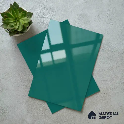 Glacial Teal Blue Solid Colors Look LM 23313 Glacial Lake 8 ft x 4 ft High Gloss Finish 6H Anti Scratch Acrylic Laminate - 1.5 mm | Suitable for Living Room, Kitchen, Office
