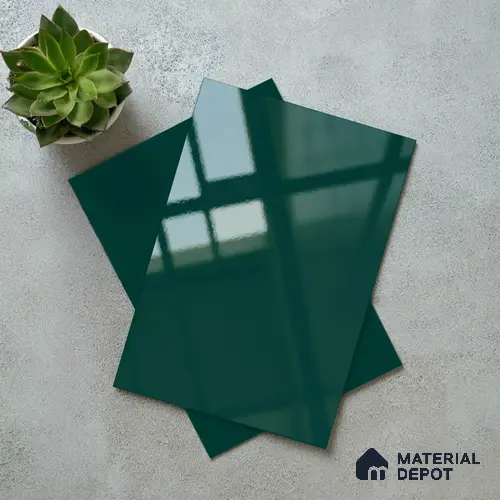 Deep Teal Blue Solid Colors Look LM 23315 Elm Grove 8 ft x 4 ft High Gloss Finish 6H Anti Scratch Acrylic Laminate - 1.5 mm | Suitable for Living Room, Kitchen, Office