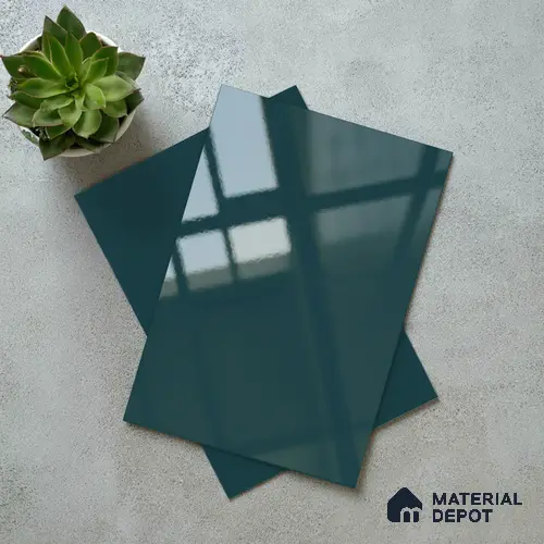 Blue Solid Colors Look LM 23325 Marine Blue 8 ft x 4 ft High Gloss Finish 6H Anti Scratch Acrylic Laminate - 1.5 mm | Suitable for Living Room, Kitchen, Office