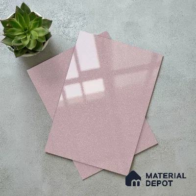 Pink Sparkle Look LM 23331 Baby Orchid 8 ft x 4 ft High Gloss Finish 6H Anti Scratch Acrylic Laminate - 1.5 mm | Suitable for Kitchen Cabinet, TV Unit, Wardrobe