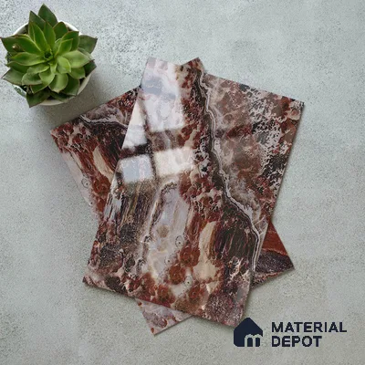 Multi Colour Marble Look LM 23345 Molten Mirage 8 ft x 4 ft High Gloss Finish 6H Anti Scratch Acrylic Laminate - 1.5 mm | Suitable for Kitchen Cabinet, TV Unit, Wardrobe