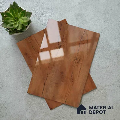 Wooden Look LM 23357 Rustic Cedar 8 ft x 4 ft High Gloss Finish 6H Anti Scratch Acrylic Laminate - 1.5 mm | Suitable for Kitchen Cabinet, TV Unit, Wardrobe