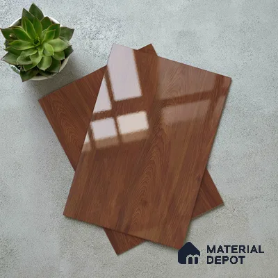 Wooden Look LM 23361 Teak Horizon 8 ft x 4 ft High Gloss Finish 6H Anti Scratch Acrylic Laminate - 1.5 mm | Suitable for Kitchen Cabinet, TV Unit, Wardrobe