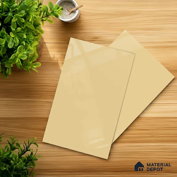 LM 23639 8 ft x 4 ft Solid Plain High Gloss Finish Acrylic Laminate - 1.5 mm | Suitable for Living Room, Kitchen, Office | Matching Edgeband Code EB 122142