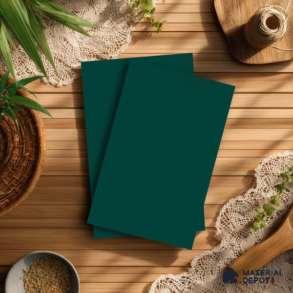 Deep Teal Blue Solid Colors Look LM 01871 8 ft x 4 ft Matte Finish Decorative Laminate - 1 mm | Suitable for Living Room, Kitchen, Office