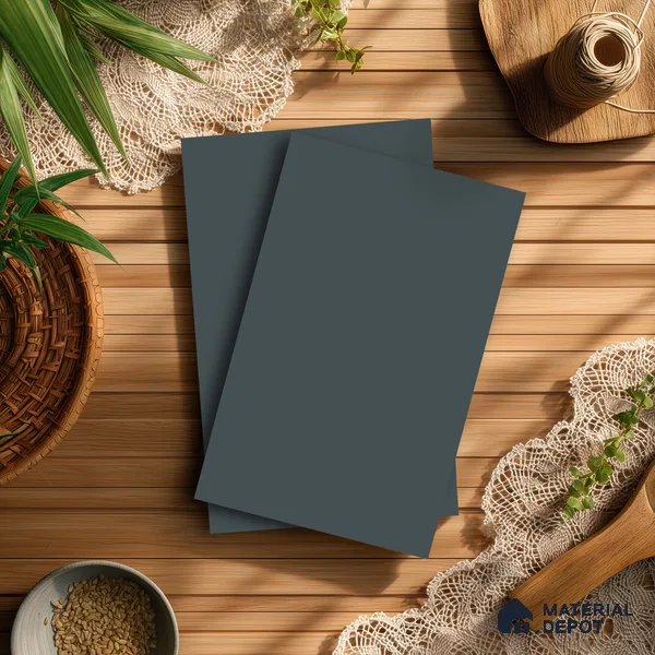 Desire Blue Solid Colors Look LM 01915 8 ft x 4 ft Matte Finish Decorative Laminate - 1 mm | Suitable for Living Room, Kitchen, Office