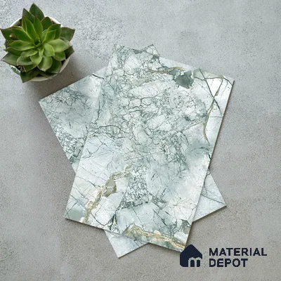 Grey Marble Look LM 06181 8 ft x 4 ft Texture Finish Decorative Laminate - 1 mm | Suitable for TV Unit, Wardrobe, Kitchen Cabinets