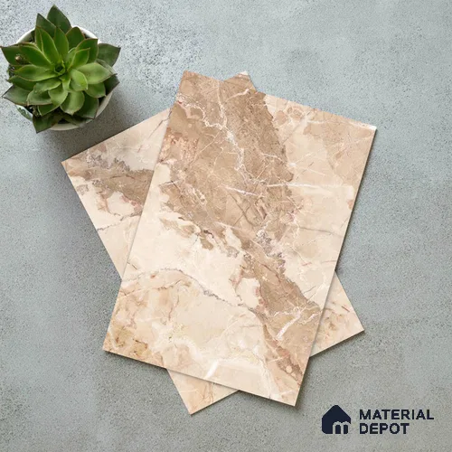 Brown Marble Look LM 06183 8 ft x 4 ft Texture Finish Decorative Laminate - 1 mm | Suitable for TV Unit, Wardrobe, Kitchen Cabinets