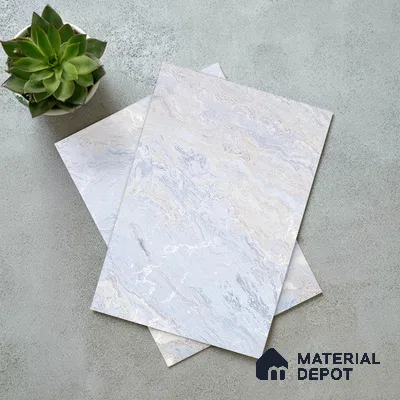 Blue Marble Look LM 06188 8 ft x 4 ft Texture Finish Decorative Laminate - 1 mm | Suitable for TV Unit, Wardrobe, Kitchen Cabinets