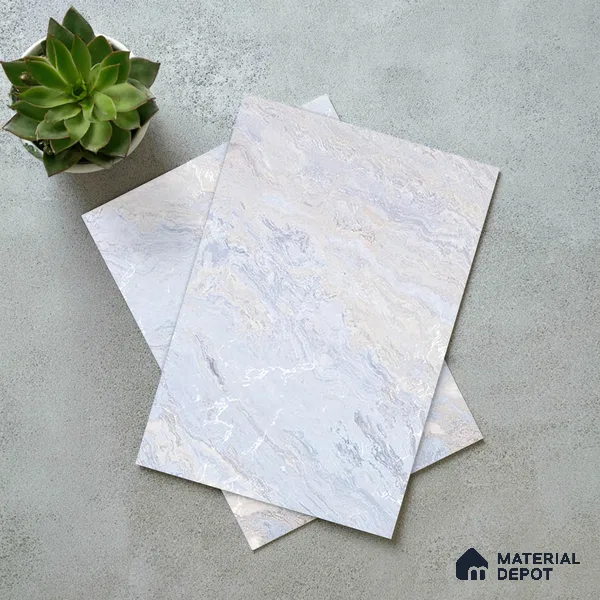 Blue Marble Look LM 06188 8 ft x 4 ft Texture Finish Decorative Laminate - 1 mm | Suitable for TV Unit, Wardrobe, Kitchen Cabinets