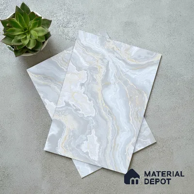 Blue Marble Look LM 06193 8 ft x 4 ft Matte Finish Decorative Laminate - 1 mm | Suitable for TV Unit, Wardrobe, Kitchen Cabinets