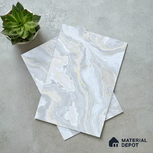 Blue Marble Look LM 06193 8 ft x 4 ft Matte Finish Decorative Laminate - 1 mm | Suitable for TV Unit, Wardrobe, Kitchen Cabinets