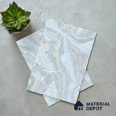 Blue Marble Look LM 06194 8 ft x 4 ft Texture Finish Decorative Laminate - 1 mm | Suitable for TV Unit, Wardrobe, Kitchen Cabinets