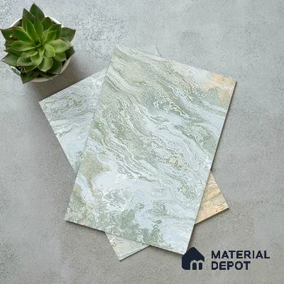Brown Marble Look LM 06198 8 ft x 4 ft Texture Finish Decorative Laminate - 1 mm | Suitable for TV Unit, Wardrobe, Kitchen Cabinets