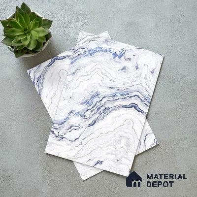 White Marble Look LM 06202 8 ft x 4 ft Texture Finish Decorative Laminate - 1 mm | Suitable for TV Unit, Wardrobe, Kitchen Cabinets