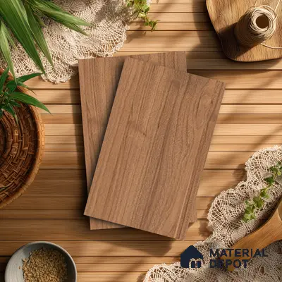 Wooden Look LM 13859 Sapped Walnut 8 ft x 4 ft Texture Finish Decorative Laminate - 1 mm | Suitable for TV Unit, Wardrobe, Kitchen Cabinets