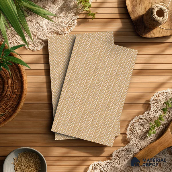 Brown Digital, Fabric Look LM 23620 8 ft x 4 ft Texture Finish Decorative Laminate - 1 mm | Suitable for TV Unit, Wardrobe, Kitchen Cabinets